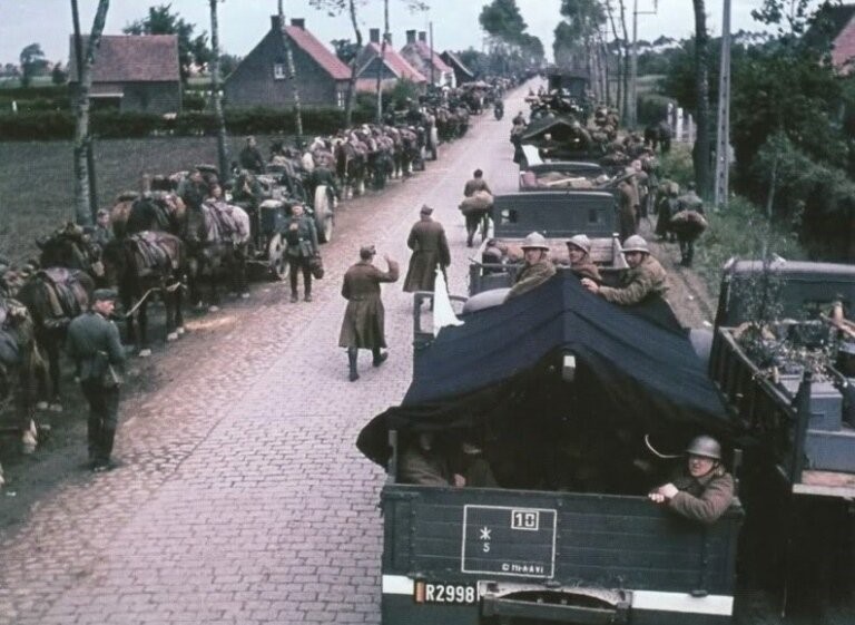 10-я бельгийская дивизия едет сдаваться в плен