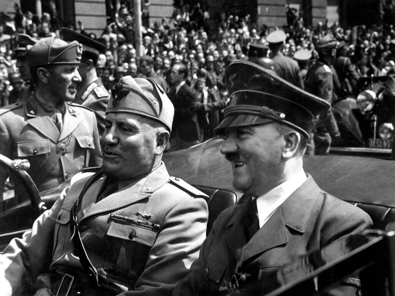 Гитлер и Муссолини, июнь 1940 года