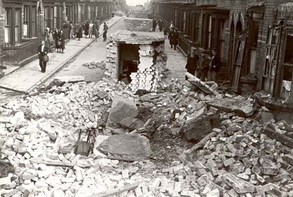 Ливерпуль после немецкого авианалета 17 сентября 1940 года