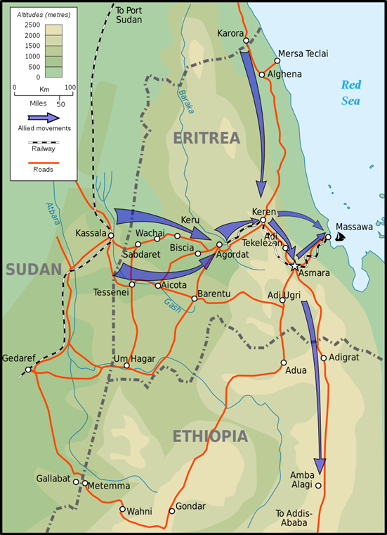 Британское наступление в Эритрее и северной Эфиопии в начале 1941 года