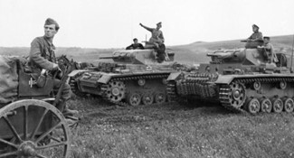 Немецкие танки на Балканах.
